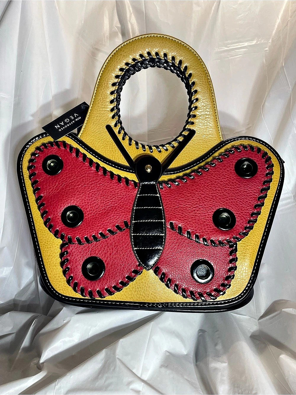 Aldo Butterfly Shoulder Bag in Yellow & Red
